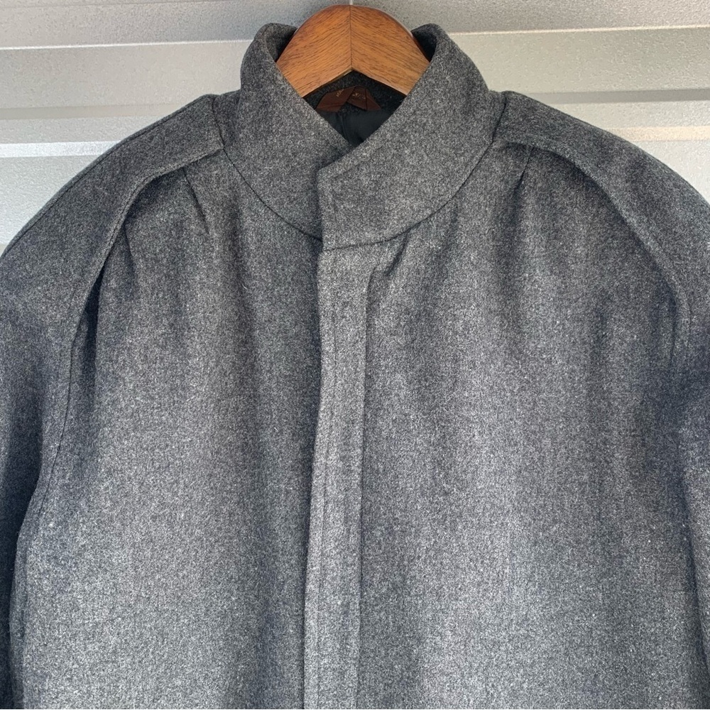 Grizzly Mens Wool Blend size XL Charcoal Gray Bomber Full Zip Coat - Picture 2 of 9